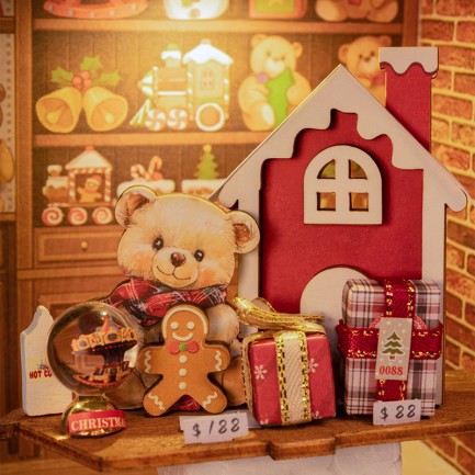Rolife DP006 Santa's Toy Shop 3D Wooden Puzzle - Thumbnail