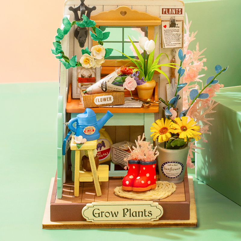 Rolife DS030 Rüya Teras Bahçesi Dreaming Terrace Garden DIY Minyatür Maket Model Seti Mini Dollhouse 3D Model Kit Detaylı Dekoratif Hobi Seti 3D Puzzle Tiny House