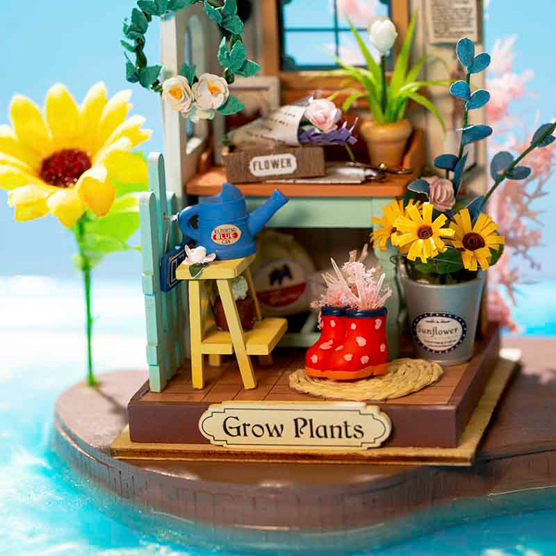 Rolife DS030 Rüya Teras Bahçesi Dreaming Terrace Garden DIY Minyatür Maket Model Seti Mini Dollhouse 3D Model Kit Detaylı Dekoratif Hobi Seti 3D Puzzle Tiny House