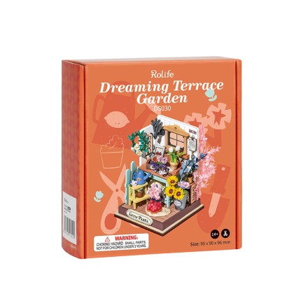 Rolife DS030 Rüya Teras Bahçesi Dreaming Terrace Garden DIY Minyatür Maket Model Seti Mini Dollhouse 3D Model Kit Detaylı Dekoratif Hobi Seti 3D Puzzle Tiny House - Thumbnail