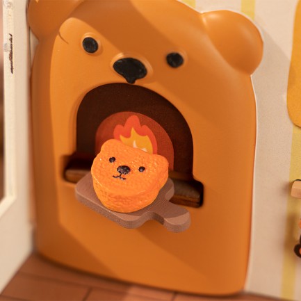 Rolife DS033 Teddy'nin Ekmek Fırını (Teddy's Breadbox) DIY Minyatür Maket Model Seti Mini Dollhouse 3D Model Kit Detaylı Dekoratif Hobi Seti 3D Puzzle Tiny House - Thumbnail