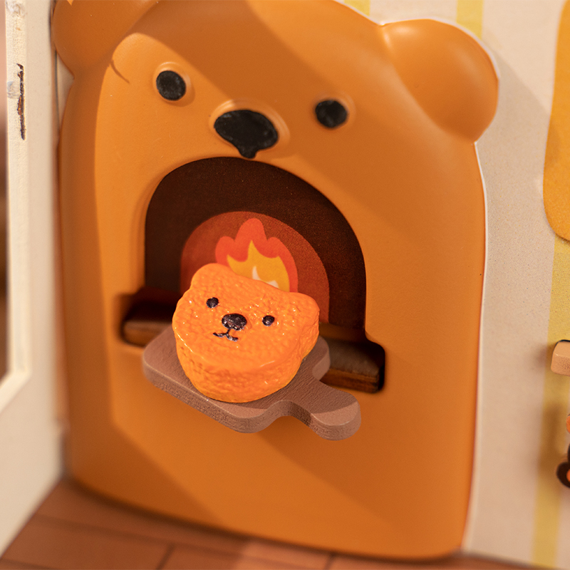 Rolife DS033 Teddy'nin Ekmek Fırını (Teddy's Breadbox) DIY Minyatür Maket Model Seti Mini Dollhouse 3D Model Kit Detaylı Dekoratif Hobi Seti 3D Puzzle Tiny House
