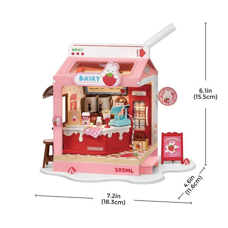 Rolife DS034 Strawberry Milk Box DIY Miniature House
