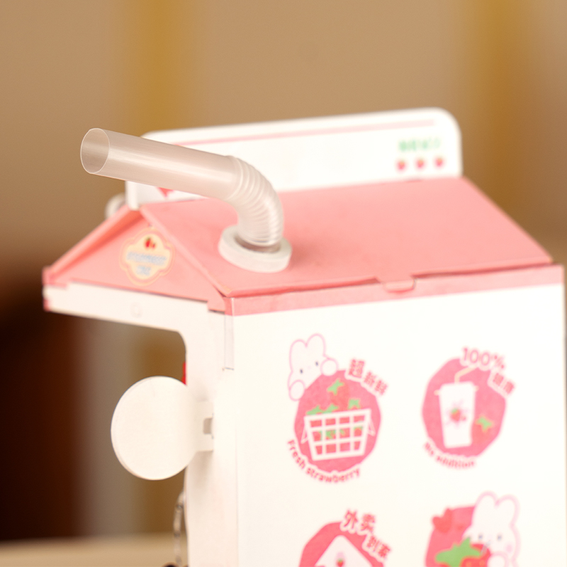 Rolife DS034 Çilekli Süt Dükkanı (Strawberry Milk Box) DIY Minyatür Maket Model Seti Mini Dollhouse 3D Model Kit Detaylı Dekoratif Hobi Seti 3D Puzzle Tiny House