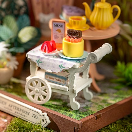 Rolife DS038 Şık Çay Bahçesi (Fancy Tea Yard) DIY Minyatür Maket Model Seti Mini Dollhouse 3D Model Kit Detaylı Dekoratif Hobi Seti 3D Puzzle Tiny House - Thumbnail