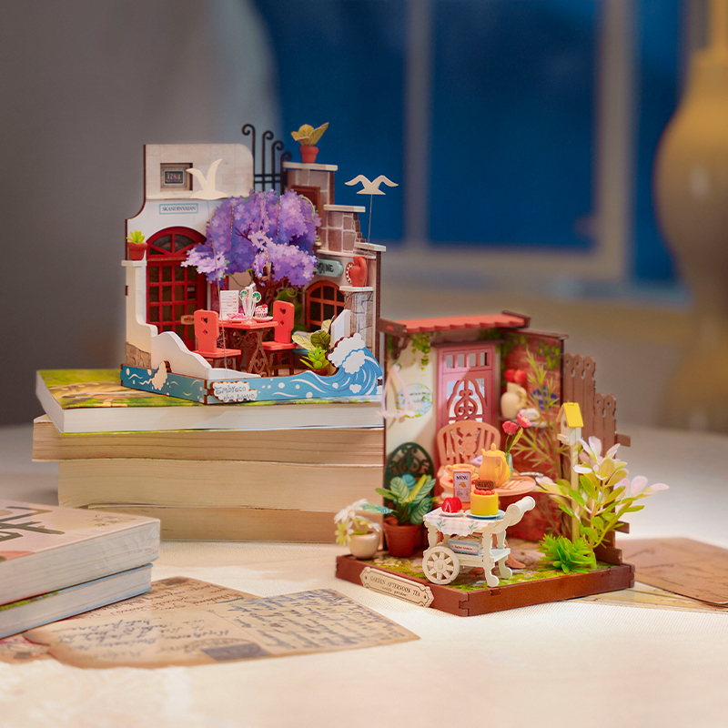 Rolife DS039 Deniz Tatil Restoranı Sea Holiday Restaurant DIY Minyatür Maket ModelSet Mini Dollhouse 3D Model Kit Detaylı Dekoratif Hobi Seti 3D Puzzle Tiny House