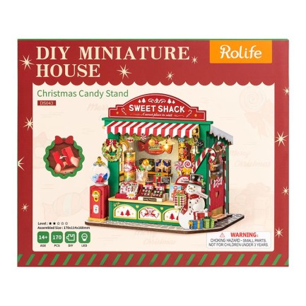 Rolife DS043 Christmas Candy Stand DIY Miniature House - Thumbnail