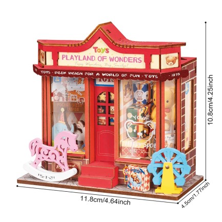 Rolife DS044 Whimsy Toy Shop 3D Wooden Puzzle - Thumbnail
