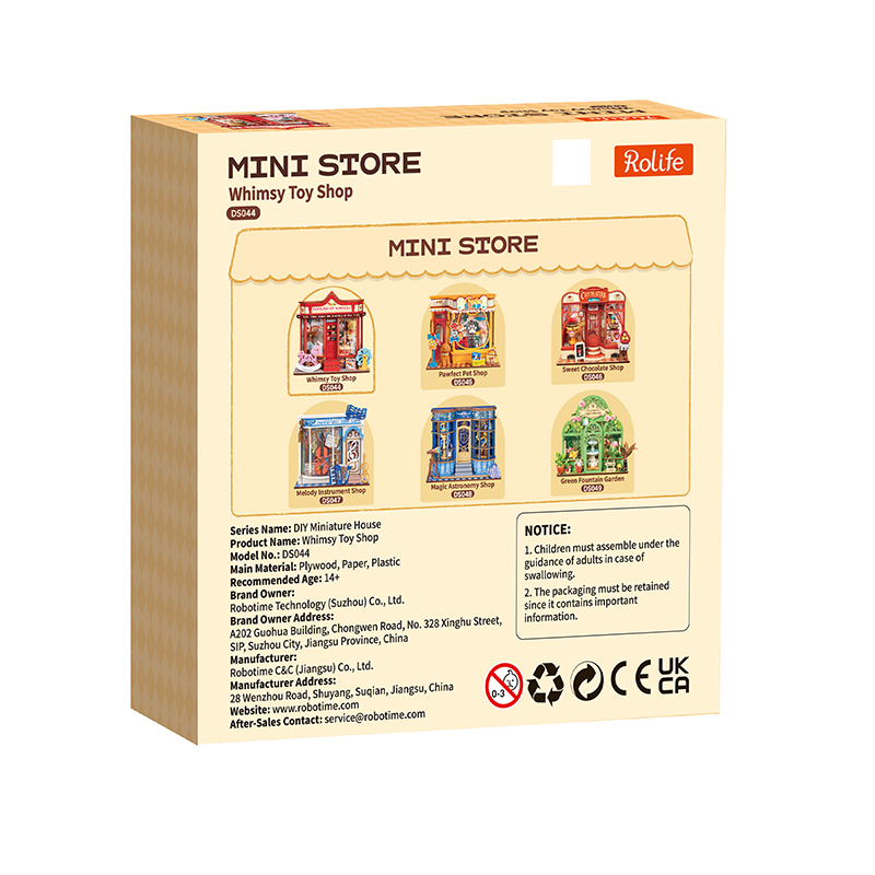 Rolife DS044 Whimsy Toy Shop 3D Wooden Puzzle
