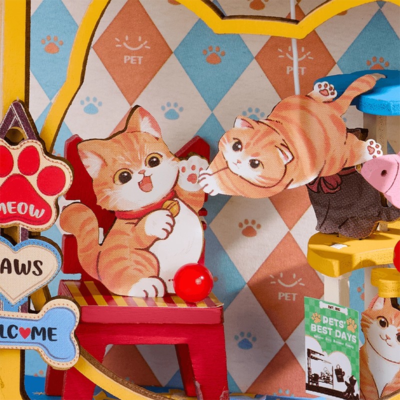 Rolife DS045 Pawfect Pet Shop 3D Wooden Puzzle