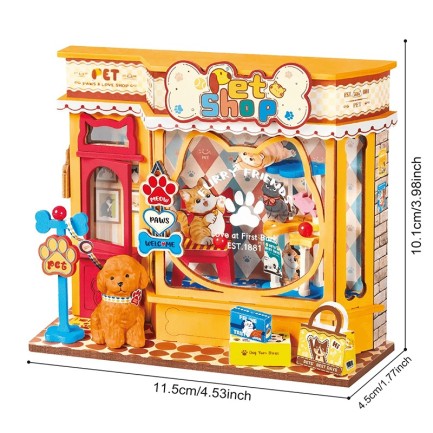 Rolife DS045 Pawfect Pet Shop 3D Wooden Puzzle - Thumbnail