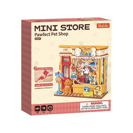 Rolife DS045 Pawfect Pet Shop 3D Wooden Puzzle - Thumbnail