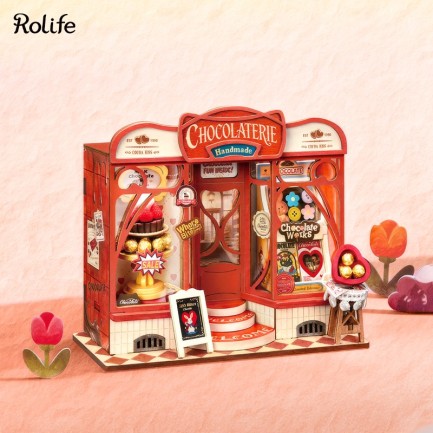 Rolife DS046 Sweet Chocolate Shop 3D Wooden Puzzle - Thumbnail