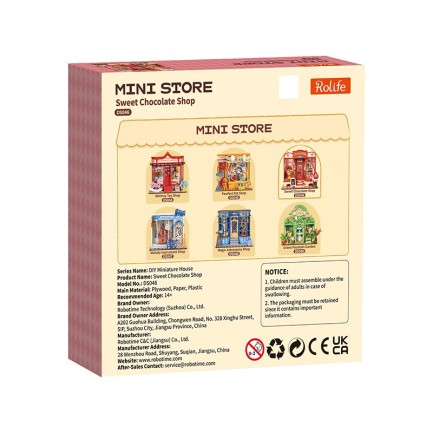 Rolife DS046 Sweet Chocolate Shop 3D Wooden Puzzle - Thumbnail