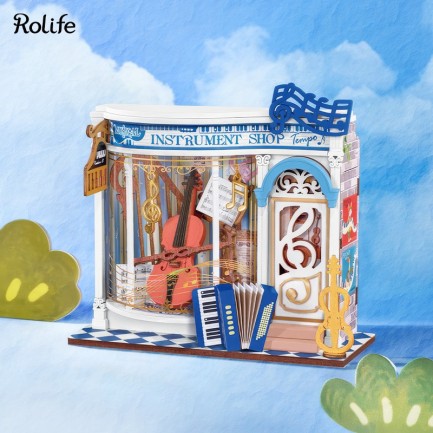 Rolife DS047 Melody Instrument Shop 3D Wooden Puzzle - Thumbnail
