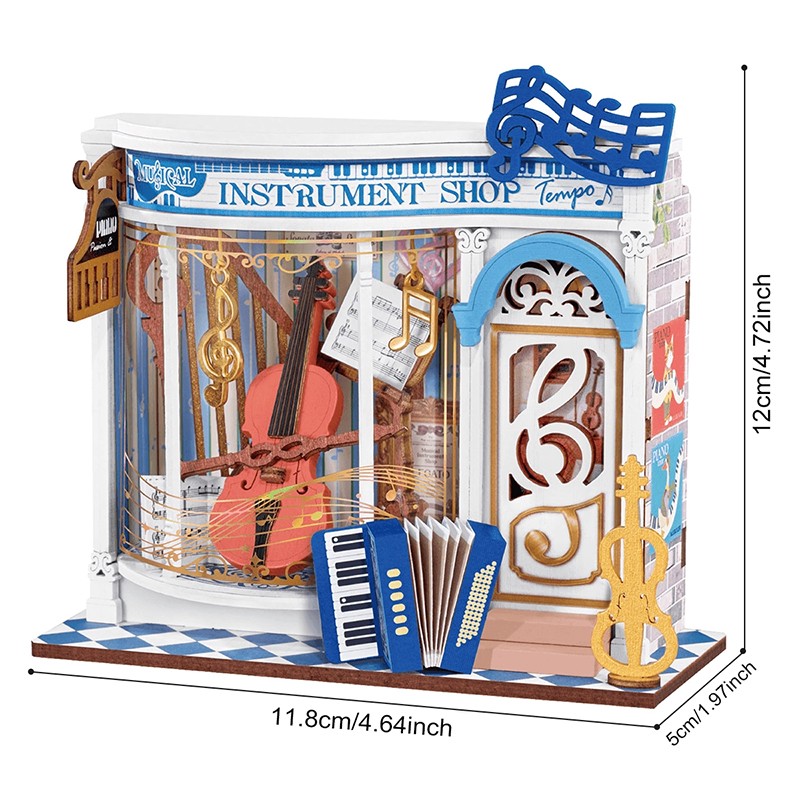 Rolife DS047 Melody Instrument Shop 3D Wooden Puzzle