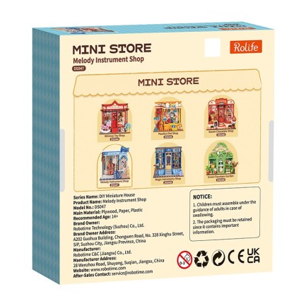 Rolife DS047 Melody Instrument Shop 3D Wooden Puzzle - Thumbnail