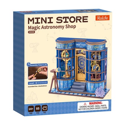 Rolife DS048 Magic Astronomy Shop 3D Wooden Puzzle - Thumbnail