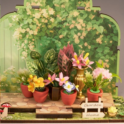 Rolife DS049 Green Fountain Garden 3D Wooden Puzzle - Thumbnail