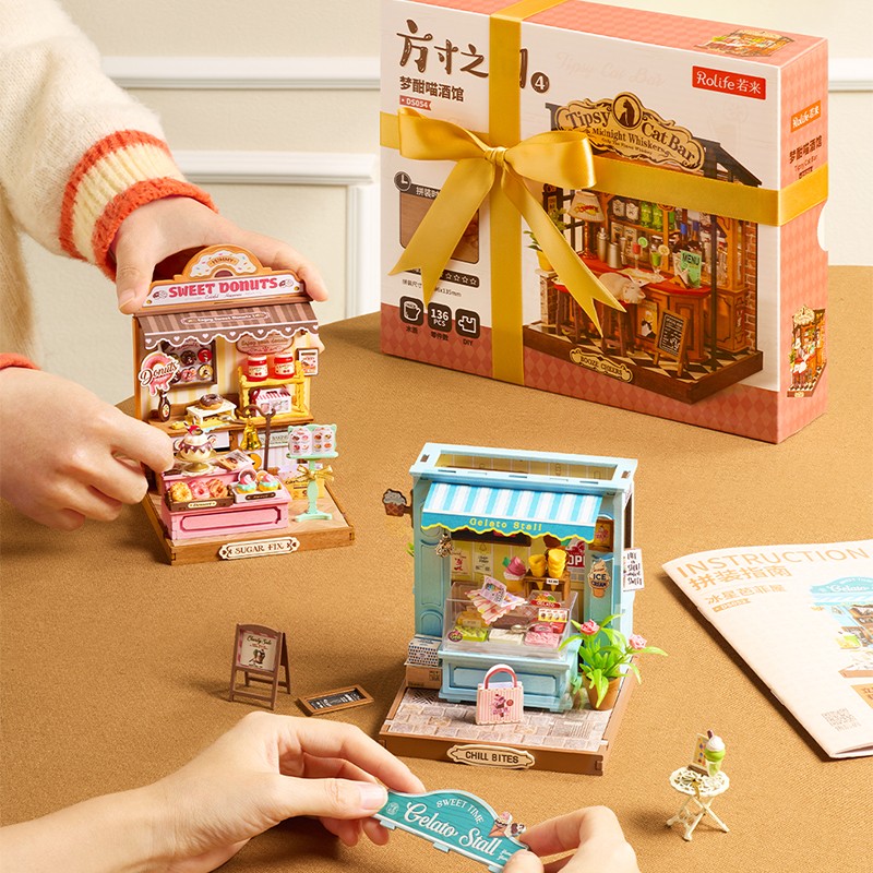 Rolife DS051 Sweetie's Donut Shop 3D Wooden Puzzle