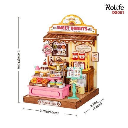 Rolife DS051 Sweetie's Donut Shop 3D Wooden Puzzle - Thumbnail