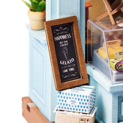 Rolife DS052 Gelato Stall 3D Wooden Puzzle - Thumbnail
