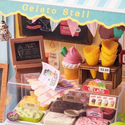 Rolife DS052 Gelato Stall 3D Wooden Puzzle - Thumbnail