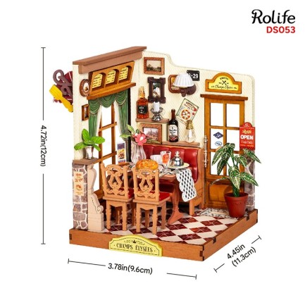 Rolife DS053 Champs-Élysées Bistro 3D Wooden Puzzle - Thumbnail