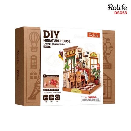 Rolife DS053 Champs-Élysées Bistro 3D Wooden Puzzle - Thumbnail