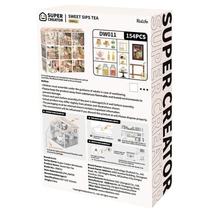 Rolife DW011 Sweet Sips Tea DIY Miniature House - Thumbnail