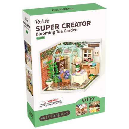 Rolife DW013B Çiçek Açan Çay Bahçesi Blooming Tea Garden DIY Minyatür Maket Model Set Mini Dollhouse 3D Model Kit Detaylı Dekoratif Hobi Seti 3D Puzzle Tiny House - Thumbnail
