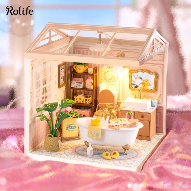 Rolife DW014B Pop Bubble Bathroom DIY Miniature House