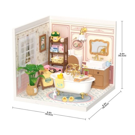 Rolife DW014B Banyo Odası (Pop Bubble Bathroom) DIY Minyatür Maket Model Seti Mini Dollhouse 3D Model Kit Detaylı Dekoratif Hobi Seti 3D Puzzle Tiny House - Thumbnail
