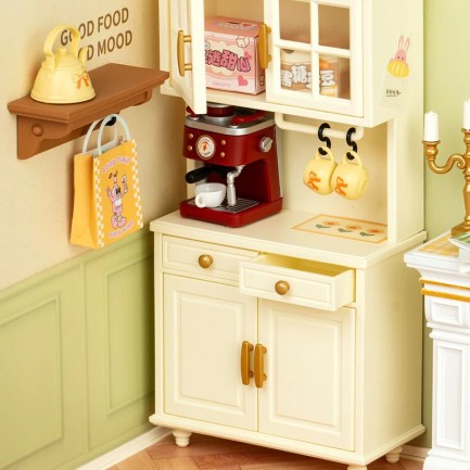 Rolife DW015B Yemek Odası (Warm Dining Room) DIY Minyatür Maket Model Seti Mini Dollhouse 3D Model Kit Detaylı Dekoratif Hobi Seti 3D Puzzle Tiny House - Thumbnail
