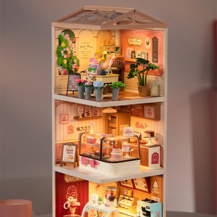 Rolife DW017B Taze Çiçek Dükkanı (Fresh Flower Shop) DIY Minyatür Maket Model Seti Mini Dollhouse 3D Model Kit Detaylı Dekoratif Hobi Seti 3D Puzzle Tiny House - Thumbnail