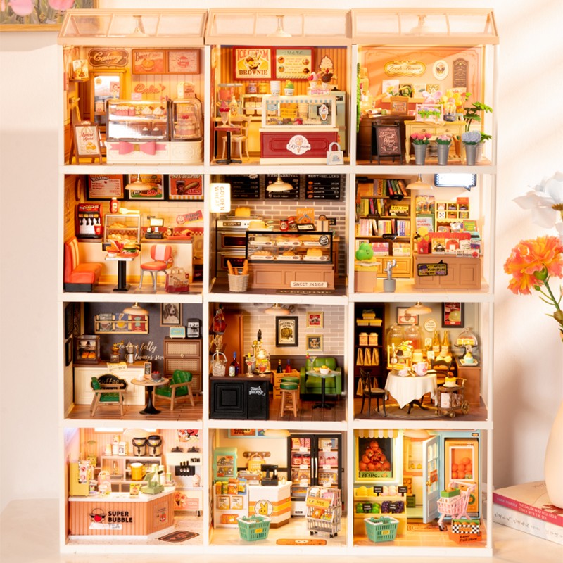 Rolife DW017B Taze Çiçek Dükkanı (Fresh Flower Shop) DIY Minyatür Maket Model Seti Mini Dollhouse 3D Model Kit Detaylı Dekoratif Hobi Seti 3D Puzzle Tiny House
