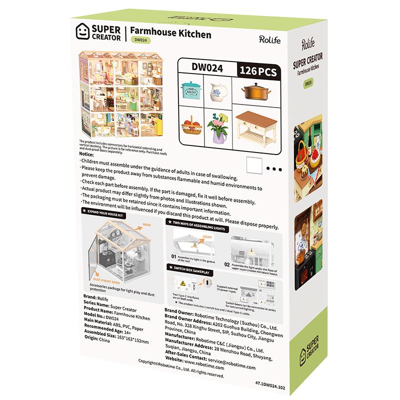 Rolife DW024 Farmhouse Kitchen DIY Miniature House