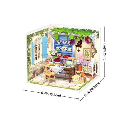 Rolife DW025 Yaz Ortası Rüya Bahçesi Midsummer Dream Yard DIY Minyatür Maket ModelSet Mini Dollhouse 3D Model Kit Detaylı Dekoratif Hobi Seti 3D Puzzle Tiny House - Thumbnail