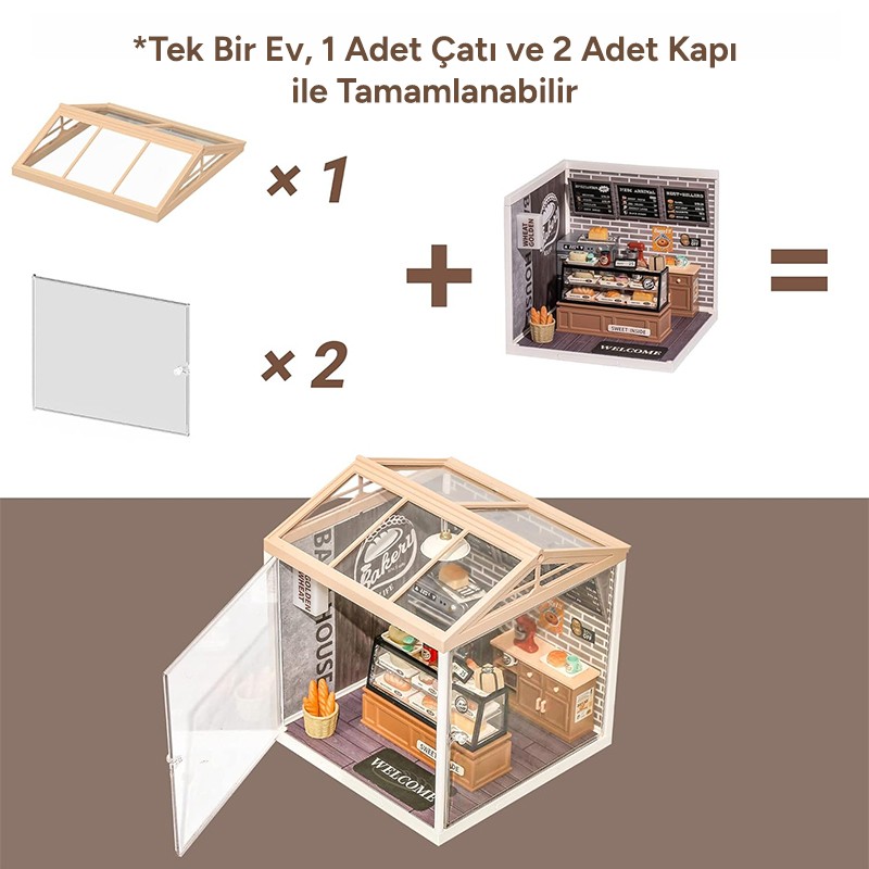 Rolife DWP05 Dust-proof Door B 3D Wooden Puzzle