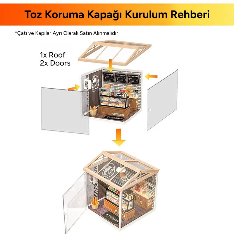 Rolife DWP05 Dust-proof Door B 3D Wooden Puzzle