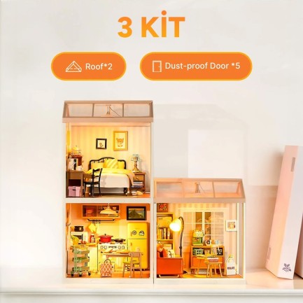 Rolife DWP10 Roof D 3D Wooden Puzzle - Thumbnail