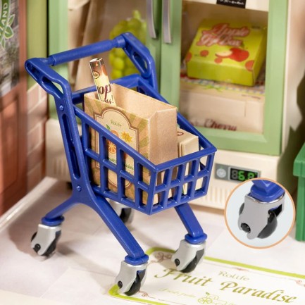 Rolife DWS01B Meyve Dükkanı (Nature Energy Fruits) DIY Minyatür Maket Model Seti Mini Dollhouse 3D Model Kit Detaylı Dekoratif Hobi Seti 3D Puzzle Tiny House - Thumbnail