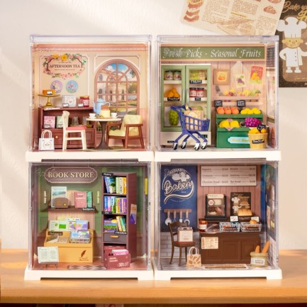 Rolife DWS01B Meyve Dükkanı (Nature Energy Fruits) DIY Minyatür Maket Model Seti Mini Dollhouse 3D Model Kit Detaylı Dekoratif Hobi Seti 3D Puzzle Tiny House - Thumbnail