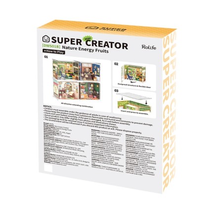 Rolife DWS01B Meyve Dükkanı (Nature Energy Fruits) DIY Minyatür Maket Model Seti Mini Dollhouse 3D Model Kit Detaylı Dekoratif Hobi Seti 3D Puzzle Tiny House - Thumbnail