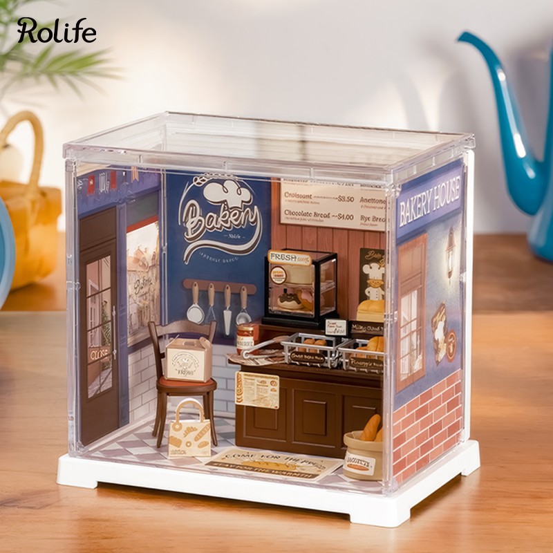 Rolife DWS03B Fırın Dükkanı (Butter Bakery House) DIY Minyatür Maket Model Seti Mini Dollhouse 3D Model Kit Detaylı Dekoratif Hobi Seti 3D Puzzle Tiny House