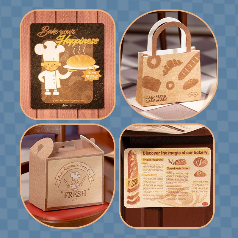 Rolife DWS03B Fırın Dükkanı (Butter Bakery House) DIY Minyatür Maket Model Seti Mini Dollhouse 3D Model Kit Detaylı Dekoratif Hobi Seti 3D Puzzle Tiny House