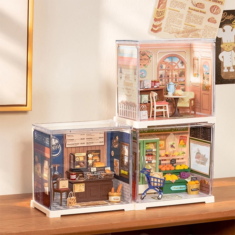 Rolife DWS03B Fırın Dükkanı (Butter Bakery House) DIY Minyatür Maket Model Seti Mini Dollhouse 3D Model Kit Detaylı Dekoratif Hobi Seti 3D Puzzle Tiny House