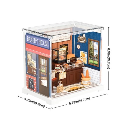 Rolife DWS03B Fırın Dükkanı (Butter Bakery House) DIY Minyatür Maket Model Seti Mini Dollhouse 3D Model Kit Detaylı Dekoratif Hobi Seti 3D Puzzle Tiny House - Thumbnail