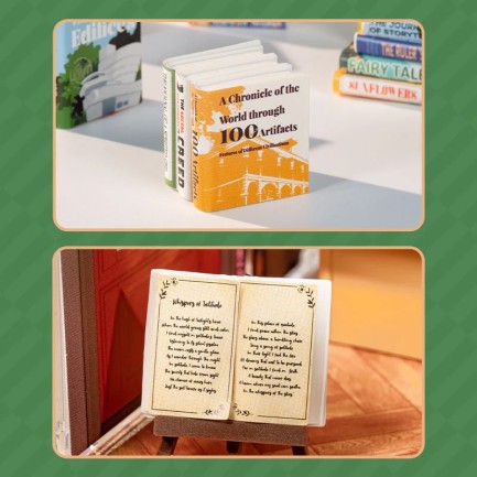 Rolife DWS04B Anı Kitabı Mağazası (Memory Book Store) DIY Minyatür Maket Model Seti Mini Dollhouse 3D Model Kit Detaylı Dekoratif Hobi Seti 3D Puzzle Tiny House - Thumbnail