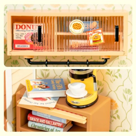 Rolife DWS06B Çiçekli Yemek Odası (Floral Dining Room) DIY Minyatür Maket Model Seti Mini Dollhouse 3D Model Kit Detaylı Dekoratif Hobi Seti 3D Puzzle Tiny House - Thumbnail